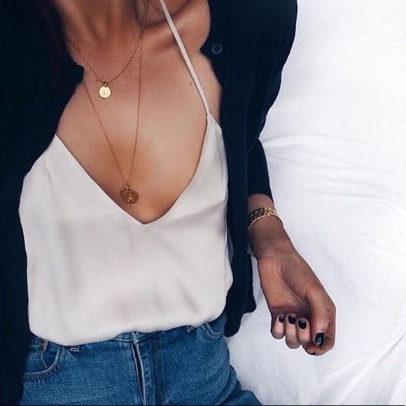 SHELLY✖️ white tank x strappy back flowy top - Picture 7 of 8